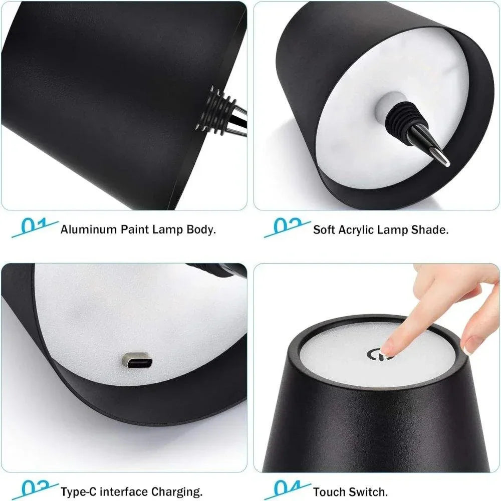 🕯️ Benreu GlowBottle – USB Rechargeable Touch Bottle Lamp